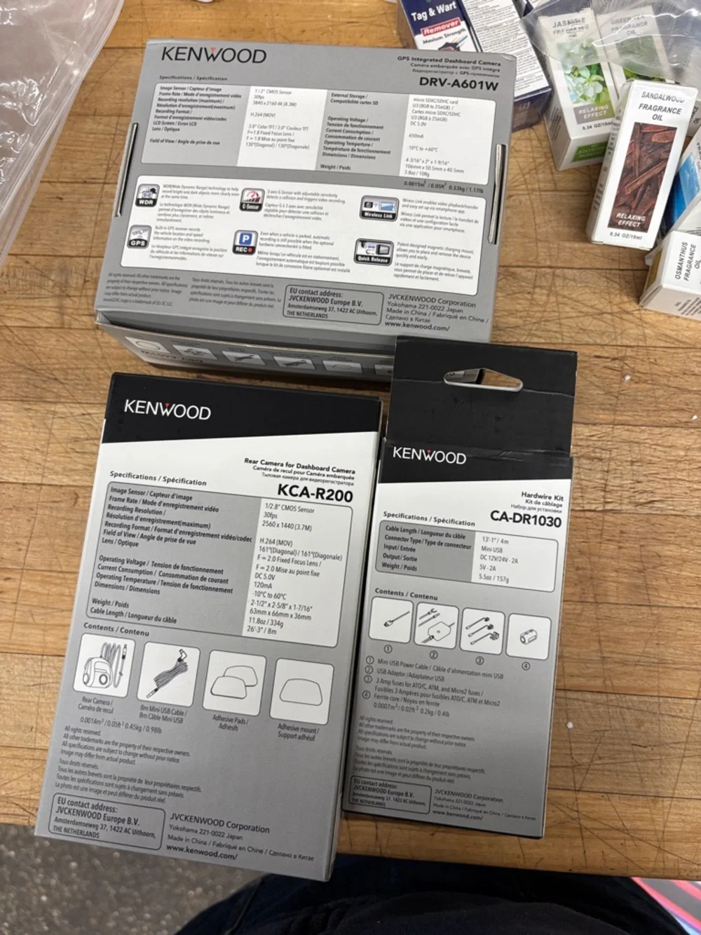 Kenwood DRV-A601W Dash Camera Bundle in Black and Silver